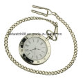 Quality Mens Silver Pocket Watch with Chain